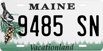 ME license plate 9485SN