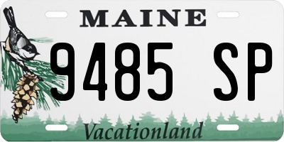 ME license plate 9485SP