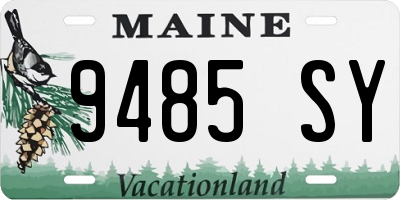 ME license plate 9485SY