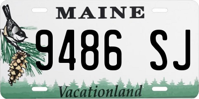 ME license plate 9486SJ