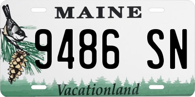 ME license plate 9486SN