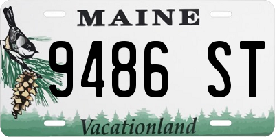 ME license plate 9486ST