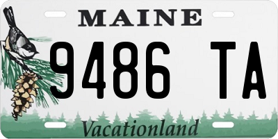 ME license plate 9486TA
