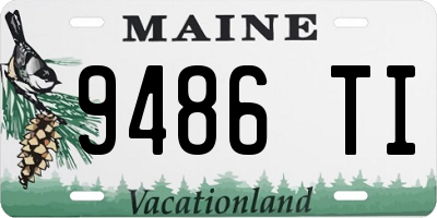 ME license plate 9486TI