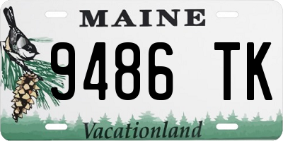 ME license plate 9486TK