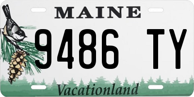 ME license plate 9486TY