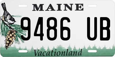 ME license plate 9486UB