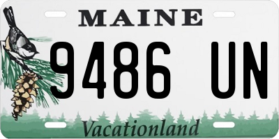 ME license plate 9486UN