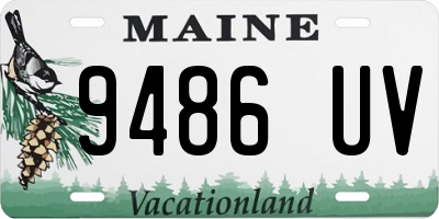 ME license plate 9486UV