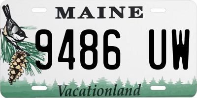 ME license plate 9486UW