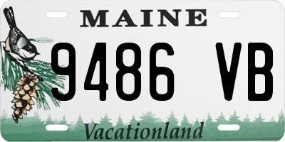 ME license plate 9486VB