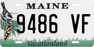 ME license plate 9486VF