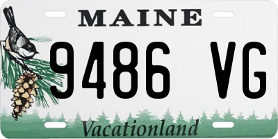 ME license plate 9486VG