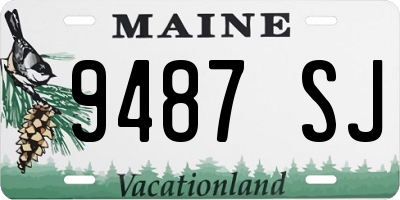 ME license plate 9487SJ