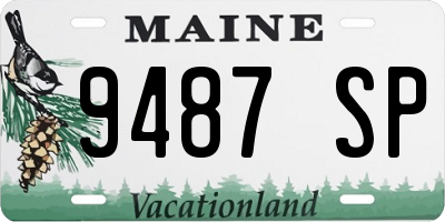 ME license plate 9487SP