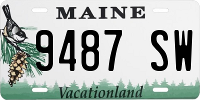 ME license plate 9487SW