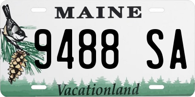 ME license plate 9488SA