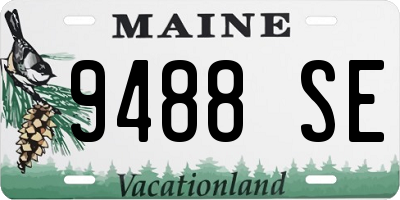 ME license plate 9488SE