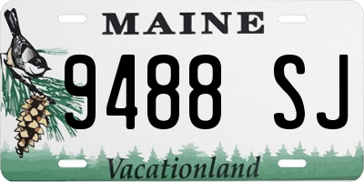 ME license plate 9488SJ