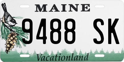 ME license plate 9488SK
