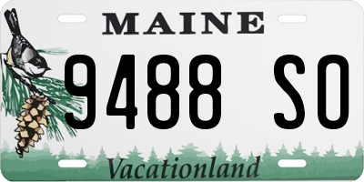 ME license plate 9488SO