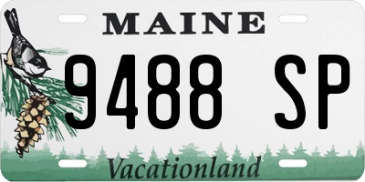 ME license plate 9488SP