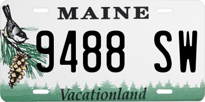 ME license plate 9488SW