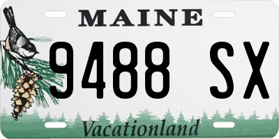 ME license plate 9488SX