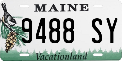 ME license plate 9488SY
