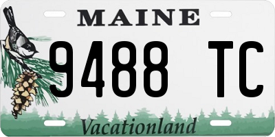 ME license plate 9488TC