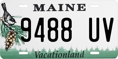 ME license plate 9488UV