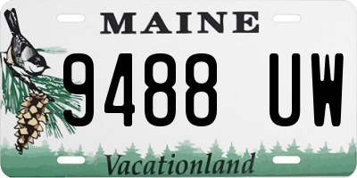 ME license plate 9488UW