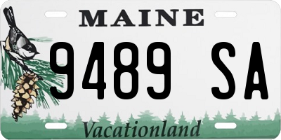 ME license plate 9489SA