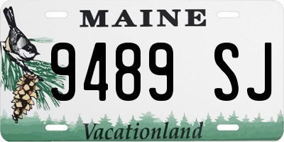 ME license plate 9489SJ