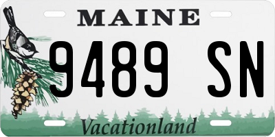 ME license plate 9489SN