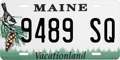 ME license plate 9489SQ