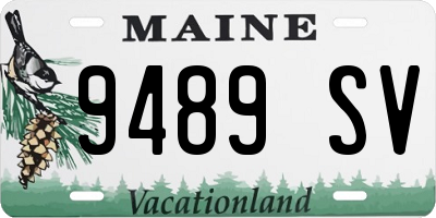 ME license plate 9489SV
