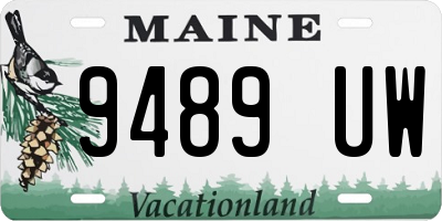 ME license plate 9489UW