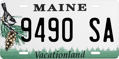 ME license plate 9490SA