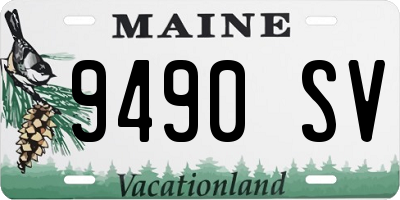 ME license plate 9490SV