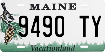 ME license plate 9490TY