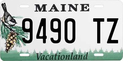 ME license plate 9490TZ