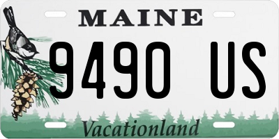 ME license plate 9490US