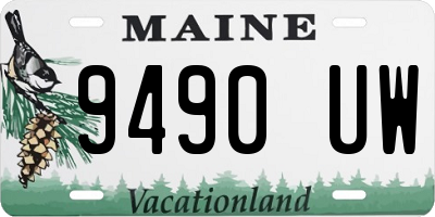 ME license plate 9490UW