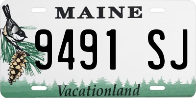 ME license plate 9491SJ