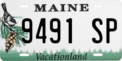 ME license plate 9491SP
