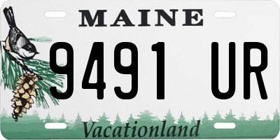 ME license plate 9491UR