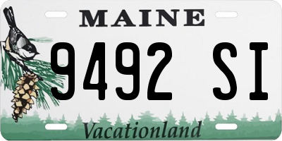 ME license plate 9492SI