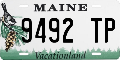 ME license plate 9492TP