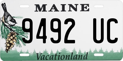 ME license plate 9492UC
